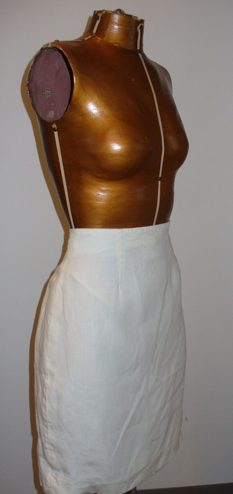 Vintage Max Mara Made in Italy Linen Skirt Size 4 US image 4