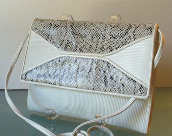 Made in Italy Antonio Scepi For Saks Fifth Avenue White Leather Shoulder Bag