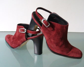 Aldo Chelini Made in Italy  Suede Slingbacks Size 6 M US