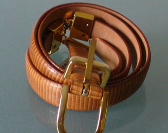 Talbots Made in Italy Faux Lizard Belt Size XL