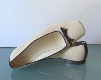 Coach Linen Ballet Flats Made in Italy  Size 5.5B