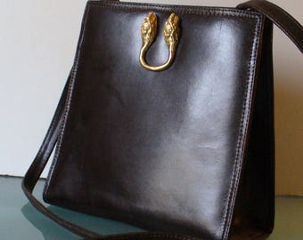 Antonio Scepi Made in Italy Chocolate Kid Skin Crossbody Purse