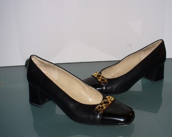Vintage Made in Italy Talbots Black Pumps 5.5 M