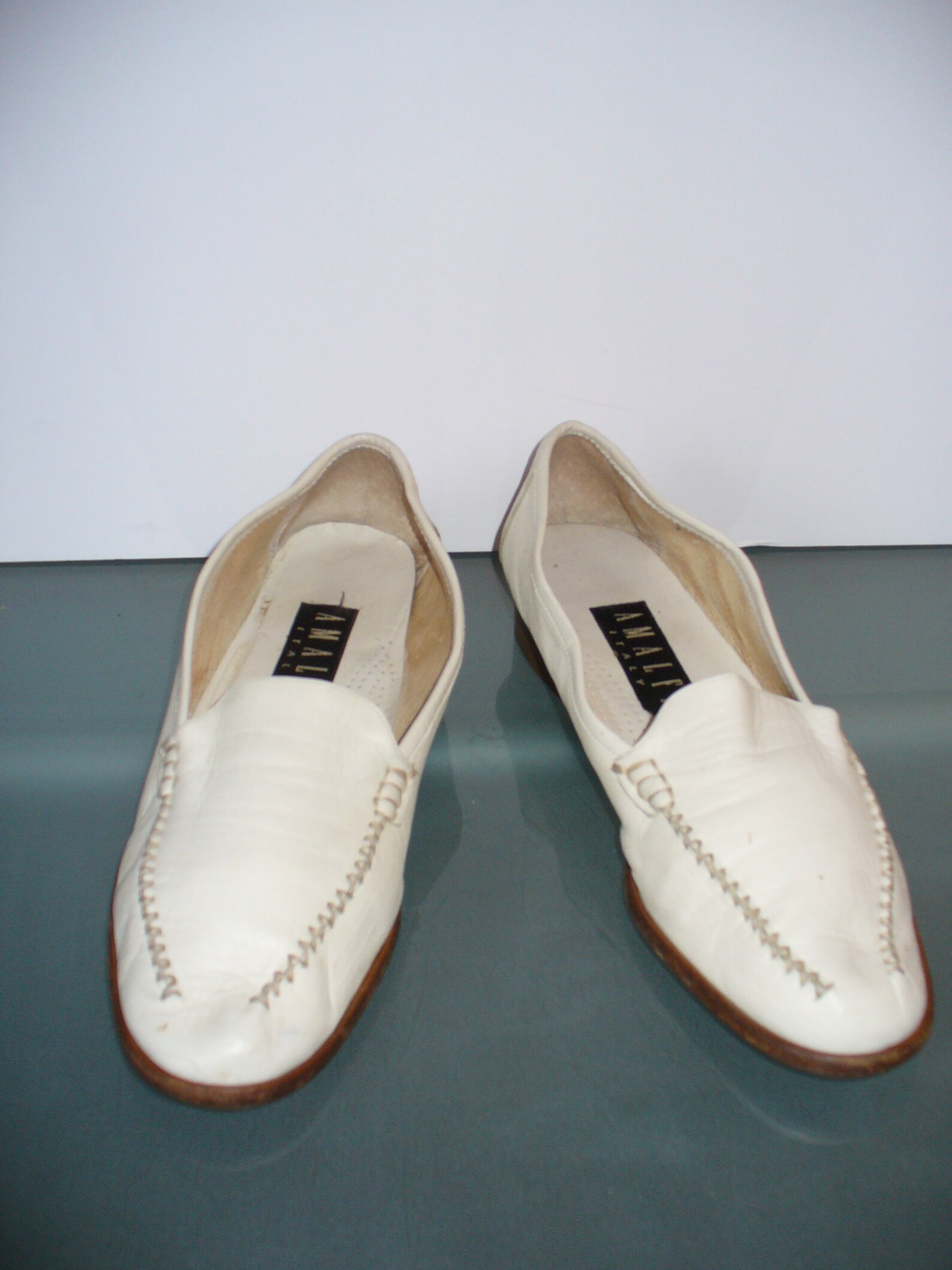Amalfi Made in Italy White Leather Loafers Size 9 - Etsy