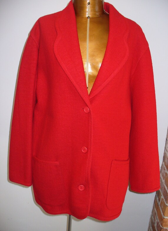 Vintage Made in Italy Boiled Wool Jacket Size S - image 3