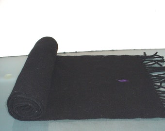 Vintage Polo Ralph Lauren Lambswool Made in Italy Black Neck Scarf