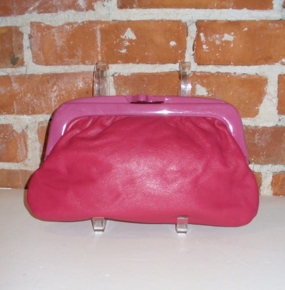 Made in Italy Hot Pink Clutch Bag