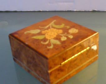 Made in Italy Burl Wood Trinket box
