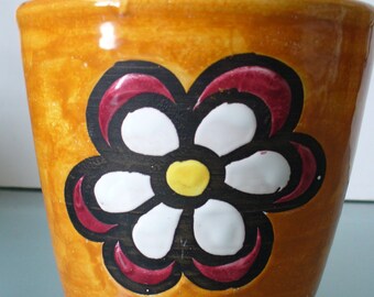 Made in Italy  Mod Flower Power Ceramic Flower Pot