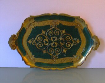 Vintage Made in Italy Gilded  Tray