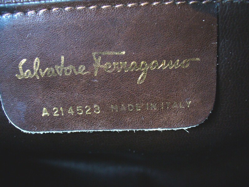 Vintage Ferragamo Caramel Brown Shoulder Bag Made in Italy | Etsy