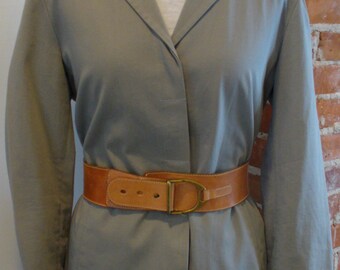 Giorgio Armani Made in Italy Olive Drab Cotton Jacket