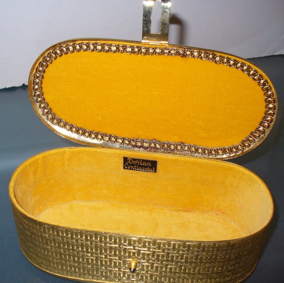 Dorian Continental Gold Metal Purse Made in Italy - image 10