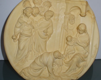 Vintage A. Santangela Xmas Plate Made in Italy