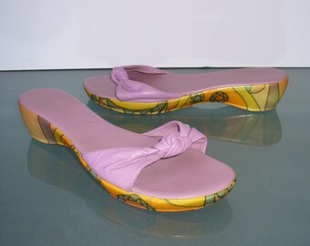 A. Giannetti Made in Italy Lavender Slide Sandal