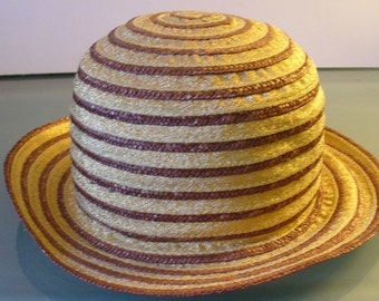 Platania Made in Italy Metallic Gold  Straw Hat