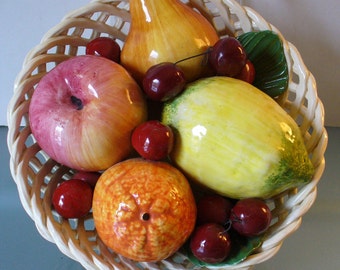 Vintage Bassano Woven Fruit Bowl Made in Italy