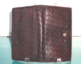 Vintage L L Berger Intricato Made in Italy Leather Wallet