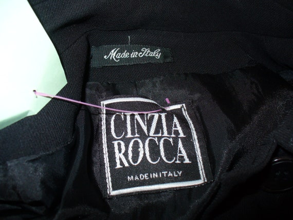 Cinzia Rocca Made in Italy Black Gaberdine Coat - image 2