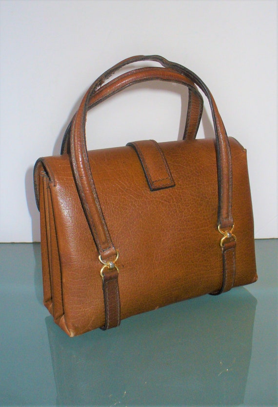 Vintage Made In Italy Dainty 1960's Leather Accor… - image 5