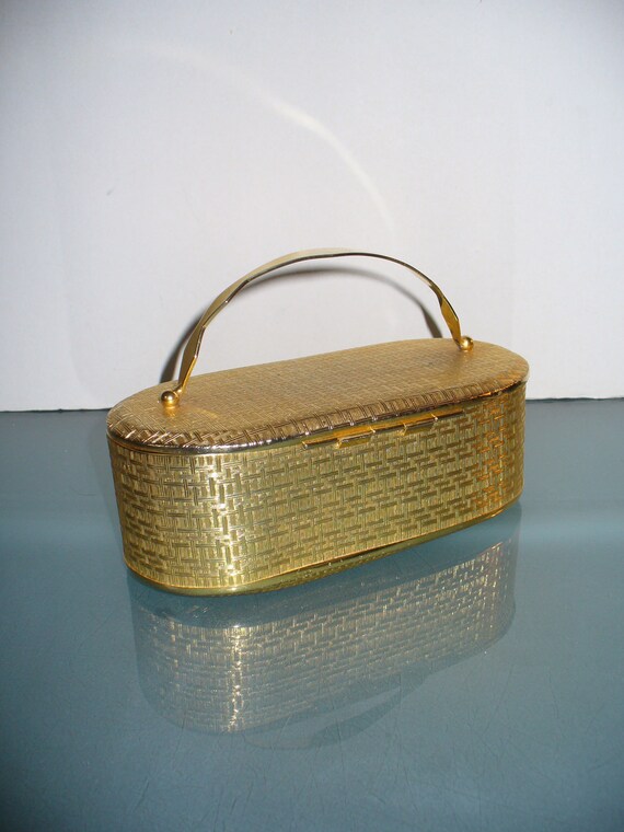 Dorian Continental Gold Metal Purse Made in Italy - image 5