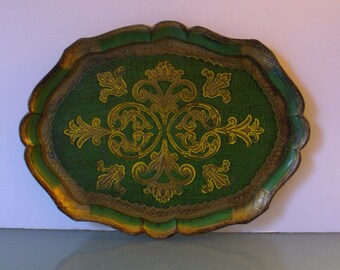 Vintage Made in Italy Gilded  Tray