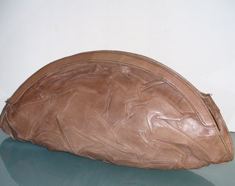 Vintage Made in Italy Cocoa Brown Clutch Bag
