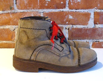 Vintage  Made in Italy  Suede Boots Size 8 (42)