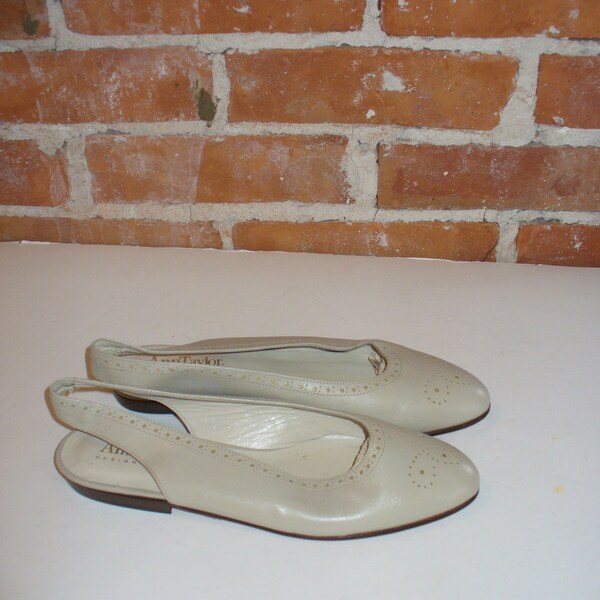 Vintage Made in Italy Ann Taylor Sling Back Ballet Flats Size 7M