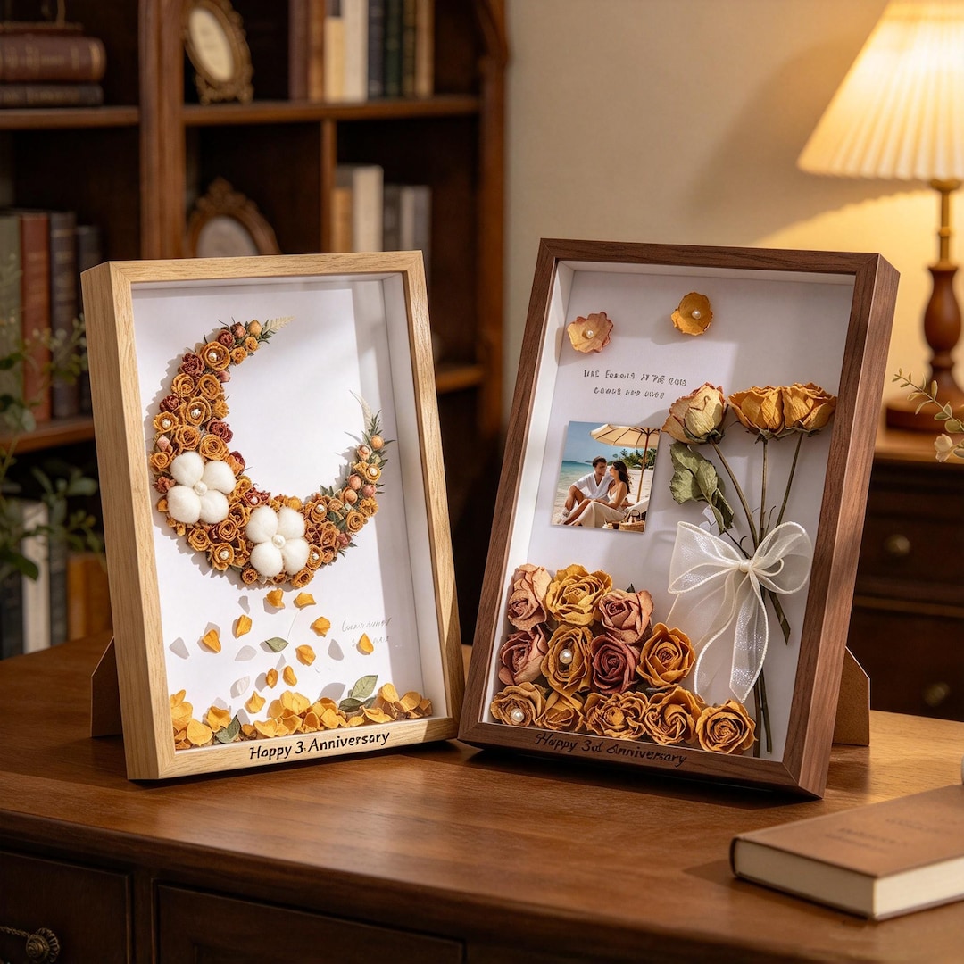 Handmade Shadowboxes Personalized Shadow Box Frame, Custom Engraved Deep Wooden Display ...