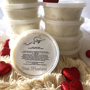 Whipped Shea Butter Cream, 8 oz Natural Sealant,Dry Skin Conditioner, Hair Growth, Homemade Recipe, Coconut Oil Added image 1