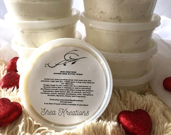 Whipped Shea Butter Cream, 8 oz Natural Sealant,Dry Skin Conditioner, Hair Growth, Homemade Recipe, Coconut Oil Added