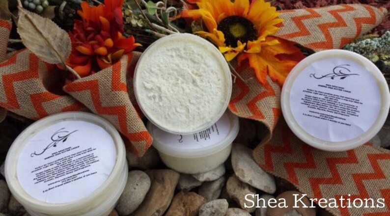 Whipped Shea Butter Cream, 8 oz Natural Sealant,Dry Skin Conditioner, Hair Growth, Homemade Recipe, Coconut Oil Added image 2