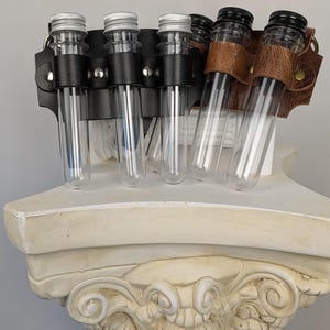 Leather Acrylic Test Tube Vial Holster