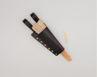 Brown Leather Lace Fan Holster