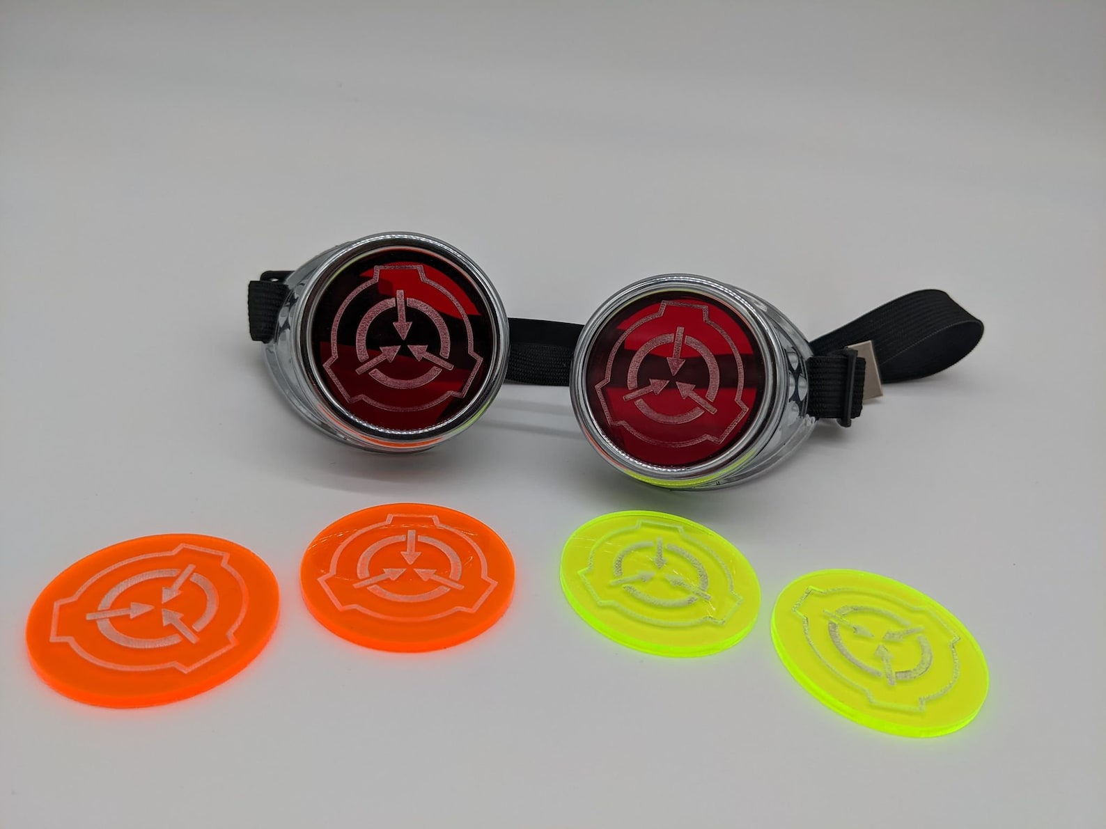 SCP Foundation Goggle Lenses Punk Goth Cosplay Secure Contain Etsy