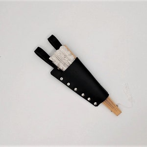 Black Leather Lace Fan Holster