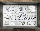 Personalized WOOD METAL Tray- 18X12. Unique Wedding Gift for the Couple - Perfect Mother 39 s Day, Father 39 s Day, Birthday, Retirement Gift