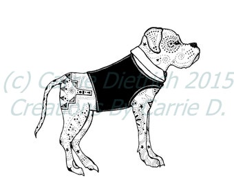 Boxer Art Cane Disegno Regalo Amante Del Cane Boxer Etsy