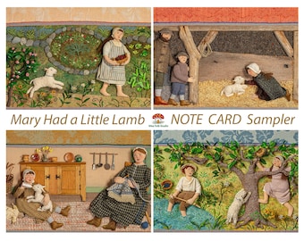 4 card sampler - Mary Had a Little Lamb