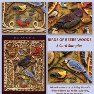 8 cartas - Birds of Beebe Woods Sampler - Pacote de valor