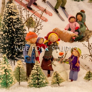 8 kaarten - Wee Folk Winter Play - Voordeelpakket