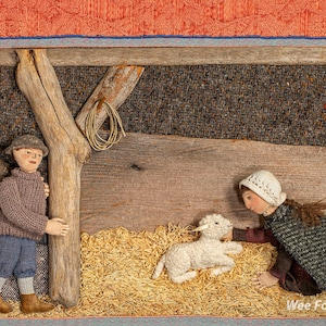 4 Cards - Mary Had a Little Lamb - barn