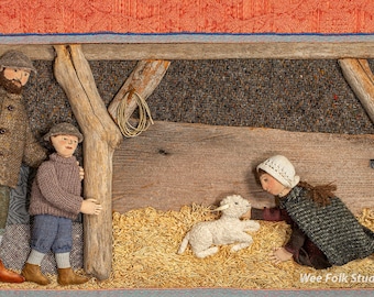 4 Cards - Mary Had a Little Lamb - barn