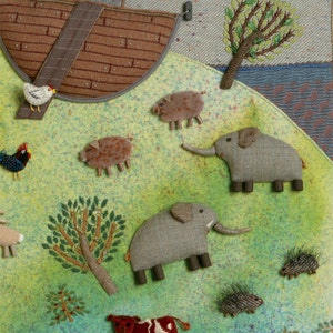 Noah's Ark 18 x 24 Poster reproduction of fabric relief embroidery image 5