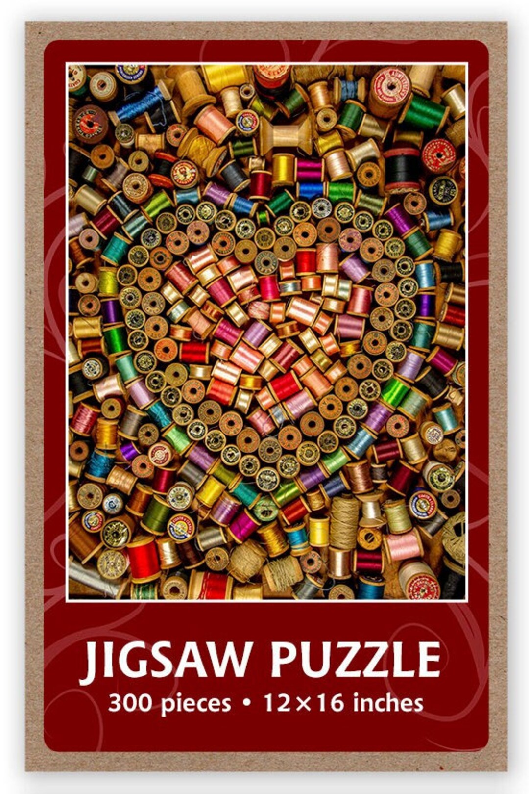 Jigsaw Puzzle THREAD SPOOL HEART Etsy