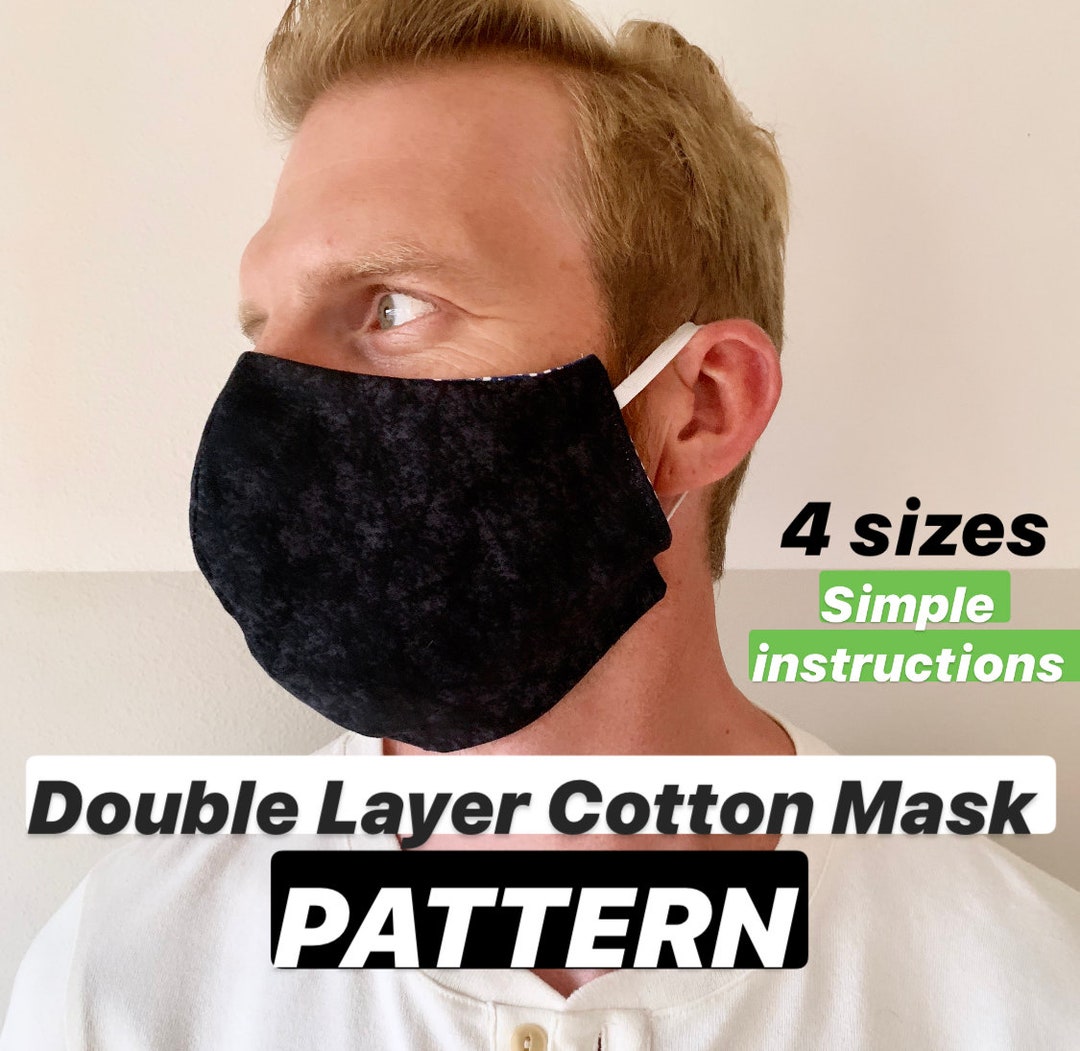 Cotton Face Mask Pattern Mens Face Mask Pattern Family Etsy
