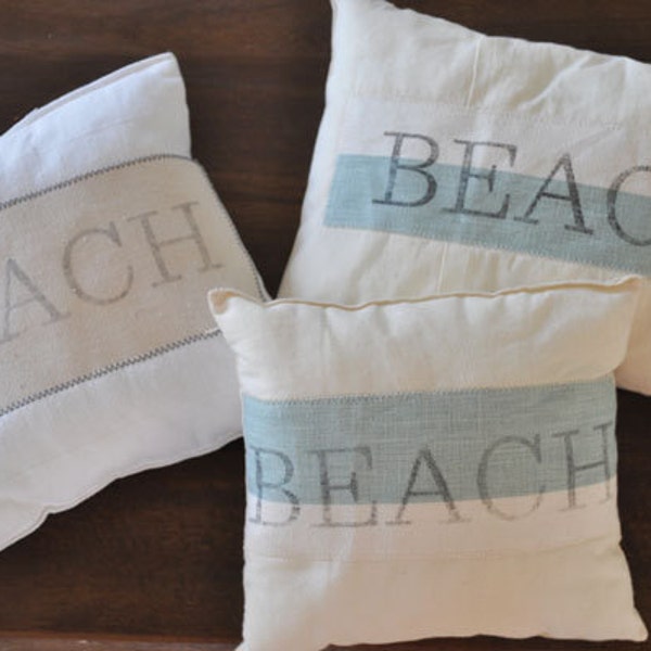 Beach Pillow - Nautical Pillow, Beach House - surf pillows - beach decor - beach house pillows - nautical decor, aloha pillow, beach cottage