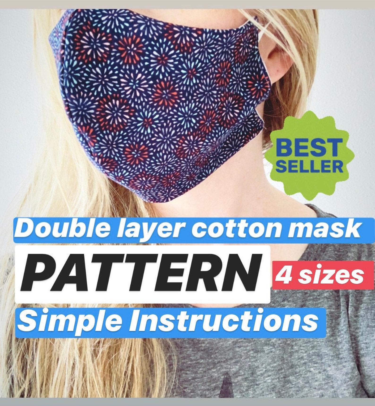 Cotton Face Mask Pattern Mens Face Mask Pattern Family Etsy