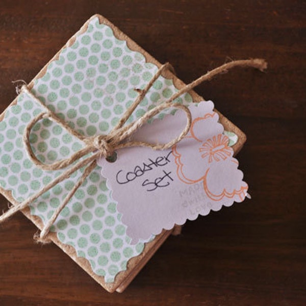 Vintage Beach Cottage Coasters - Beachy Coasters, Stone coasters, cottage coasters, nautical coasters, beach cottage decor, cute coaster set